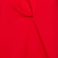 Pre Owned CH Carolina Herrera Red Cotton Oversized Blouse M