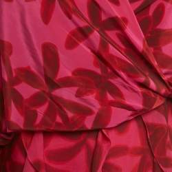 Pre Owned CH Carolina Herrera Pink Printed Silk Maxi Dress & Top Set S/XS 