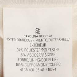 Pre Owned CH Carolina Herrera Cream Tweed Double Breasted Blazer M