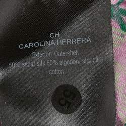 Pre Owned CH Carolina Herrera Pink Logo Print Wide-Leg Pants M