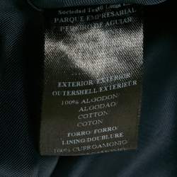 Pre Owned CH Carolina Herrera Navy Blue Monogram Jacquard Midi Skirt L