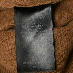 مملوكة مسبقًا CH Carolina Herrera Brown Wool Knit Top S
