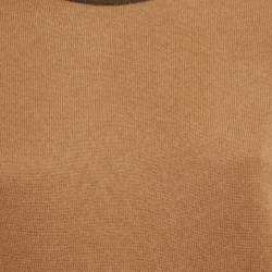 مملوكة مسبقًا CH Carolina Herrera Brown Wool Knit Top S