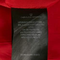 مملوكة مسبقًا فستان سي إتش كارولينا هيريرا دانتيل أحمر بدون أكمام واسع مقاس متوسط - ميديوم