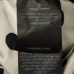 مملوكة مسبقًا طقم توب وبنطال نقط بولكا كحلي من قطن سي أتش كارولينا هيريرا مقاس صغير - صغير جدا