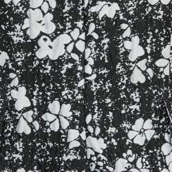 Pre Owned فستان ميدي بلا أكمام جاكار مزهر أسود سي إتش كارولينا هيريرا - مقاس متوسط