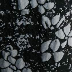 Pre Owned فستان ميدي بلا أكمام جاكار مزهر أسود سي إتش كارولينا هيريرا - مقاس متوسط