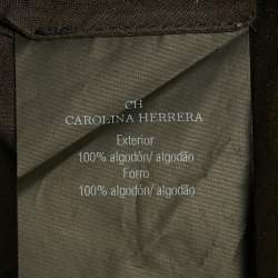 مملوكة مسبقًا CH Carolina Herrera Black Cutwork Cotton Sleeveless Midi Dress L