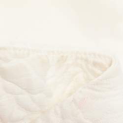 Pre Owned CH Carolina Herrera White Floral Print Jacquard Blouse XS