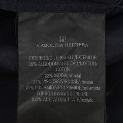 مملوكة مسبقًا CH Carolina Herrera Navy Blue Lace Sleeveless Maxi Dress L