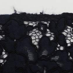 مملوكة مسبقًا CH Carolina Herrera Navy Blue Lace Sleeveless Maxi Dress L