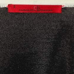 Pre Owned كارديغان سي إتش كارولينا هيريرا تريكو أسود بتفاصيل فيونكة مقاس صغير - سمول