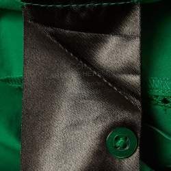 Pre Owned بلوزة سي إتش كارولينا هيريرا قطن أخضر أكمام فليرد مقاس كبير - لارج