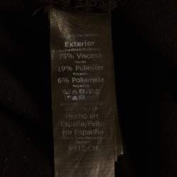 Pre Owned فستان ميدي سي إتش كارولينا هيريرا محبوك مطاطي أسود مقاس صغير (إكس صغير)