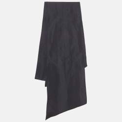 Pre Owned CH Carolina Herrera Black/White Lace and Crepe Belted Midi Dress S