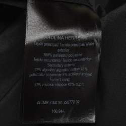 Pre Owned فستان سي إتش كارولينا هيريرا قطن مجعد أسود ميدي مقاس صغير (سمول)