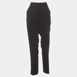 مملوكة مسبقًا CH Carolina Herrera Black Crepe Formal Trousers M
