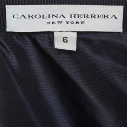 Pre Owned تنورة سي أتش كارولينا هيريرا جاكار ماكسي كحلي مقاس متوسط