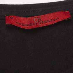 Pre Owned CH Carolina Herrera Black Jersey Logo Detail T-Shirt M