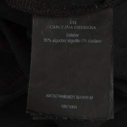 Pre Owned CH Carolina Herrera Black Jersey Logo Detail T-Shirt M