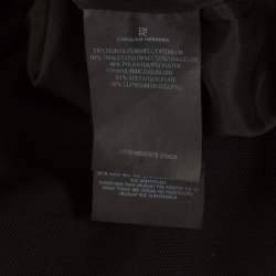 Pre Owned CH Carolina Herrera Black Textured Slit Detail Pencil Skirt S