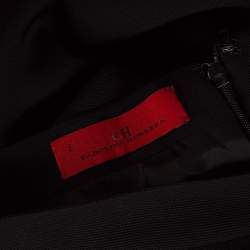 Pre Owned CH Carolina Herrera Black Textured Slit Detail Pencil Skirt S