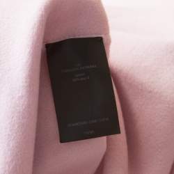 Pre Owned CH Carolina Herrera Dusty Pink Wool Double Breasted Coat S