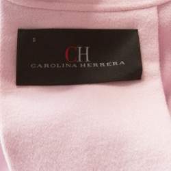 Pre Owned CH Carolina Herrera Dusty Pink Wool Double Breasted Coat S