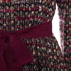 Pre Owned CH Carolina Herrera Multicolor Tweed Belted Jacket M