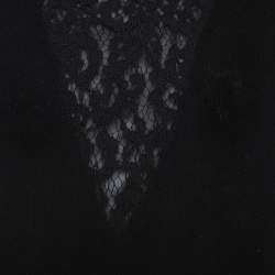 مملوكة مسبقًا Carolina Herrera Black Cashmere Blend Lace Insert Sweater S