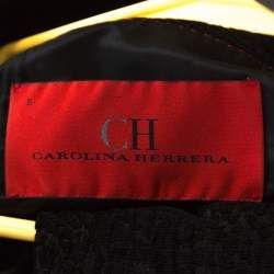 CH Carolina Herrera Black Embossed Jacquard Skirt Suit M