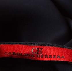 Pre Owned CH Carolina Herrera Navy Blue Top And Trousers Set S
