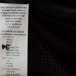 مملوكة مسبقًا CH Carolina Herrera Brown Lurex Jacquard Silk Bow Detail Skirt L