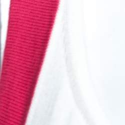 Pre Owned CH Carolina Herrera Bicolor Knit Contrast Trim Detail Sleeveless Top L