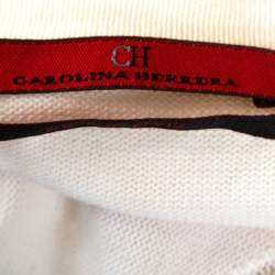 CH Carolina Herrera Bicolor Knit Button Front Cardigan L