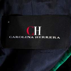 مملوكة مسبقًا جاكيت سي إتش كارولينا هيرير جاكار أخضر منقوش بيبليوم مقاس صغير (سمول)