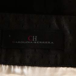 مملوكة مسبقًا تنورة سي أتش كارولينا هيريرا بحواف دانتيل و بطبقات ماكسي حرير أسود وسط (ميديوم)