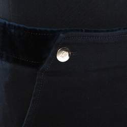 CH Carolina Herrera Navy Blue Cotton Tapered Pants S
