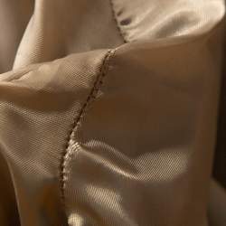 Pre Owned CH Carolina Herrera Beige Windowpane Checked Wool Coat XS