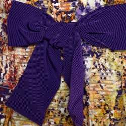 Pre Owned فستان سي إتش كارولينا هيريرا قطن منقوش طباعة تجريدية متعددة الألوان قصة حرف إيه مقاس صغير (سمول)