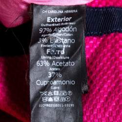 Pre Owned فستان سي إتش كارولينا هيريرا قطن وردي منقوش بأكمام قصيرة مقاس متوسط (ميديوم)