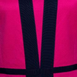 Pre Owned فستان سي إتش كارولينا هيريرا قطن وردي منقوش بأكمام قصيرة مقاس متوسط (ميديوم)