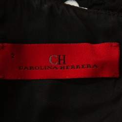 CH Carolina Herrera Black Polka Dot Peplum Top & Pant Set XS