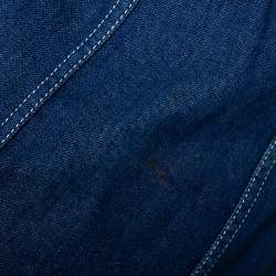 Pre Owned فستان سي أتش كارولينا هيريرا دينيم أزرق بلا أكمام مقاس صغير (سمول)