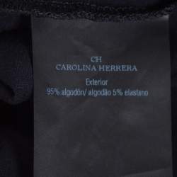 Pre Owned تي شيرت سي أتش كارولينا هيريرا قطن أسود مزين بشعار مقاس صغير - سمول