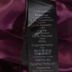 Pre Owned فستان سي أتش كارولينا هيريرا ساتان بدون أكمام بنفسجي مقاس صغير - سمول