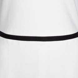 مملوكة مسبقًا CH Carolina Herrera Off White Jersey Bow Detail Sheath Dress S
