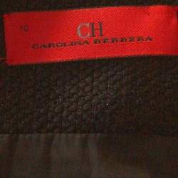 مملوكة مسبقًا CH Carolina Herrera Black Lurex Cotton Blend Pencil Skirt L