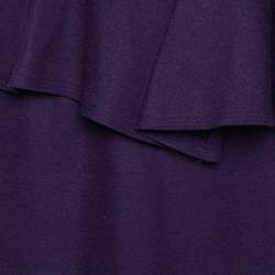 مملوكة مسبقًا فستان سي أتش كارولينا هيريرا تنورة فوقية صوف بنفسجي مقاس كبير (لارج)