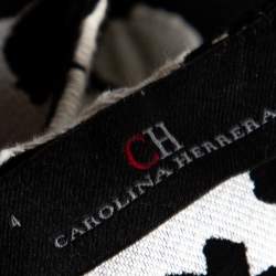 Pre Owned فستان سي إتش كارولينا هيريرا جاكار مونوكرومي مورد واسع مقاس صغير - سمول